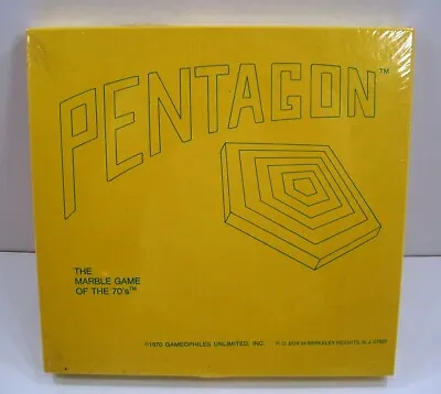 Vintage Pentagon Marble Game Gameophiles Unlimited 1970 SEALED!! • $14.99