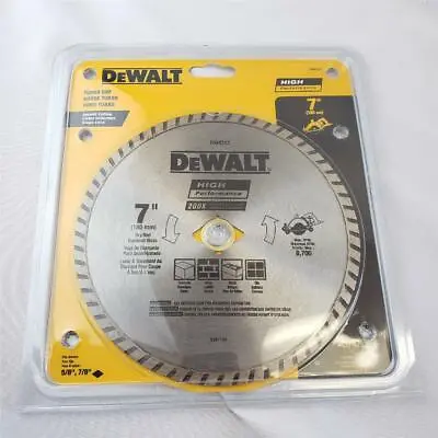 = Dewalt 7  High Performance Masonary Blade Turbo Trim Smooth Cut DW4712 NEW • $10.50