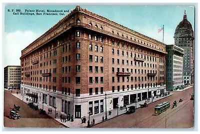 C1950's Palace Hotel Monadnock & Call Buildings View San Francisco CA Postcard • $7.98