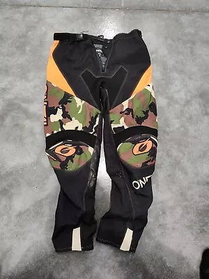 O'Neal Mayhem Lite Ambush Camo Orange MX Motocross Riding Pants 34 • $45