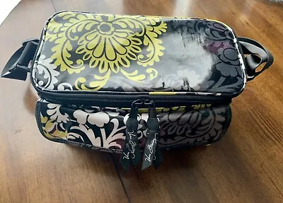 Vera Bradley Stay Cooler Insulated Lunch Bag Cooler Tote Baroque Black Crossbody • $16.99