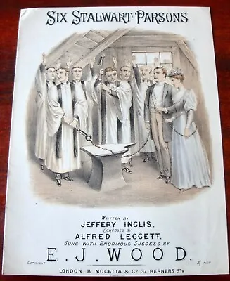 E.J. WOOD SIX STALWART PARSONS SHEET MUSIC HALL (EARLY 1900's) ENGLAND • £5.99