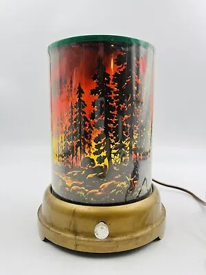 Vintage Motion Lamp Light Deer And Forest Fire PARTS ONLY • $29.99