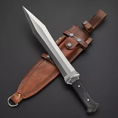 Large Hunting Knife Bowie Sharp Fixed Blade Camping Military Outdoor Survival • $199.99