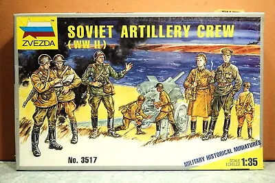 1/35 Zvezda Soviet Artillery Crew Wwii Model Kit # 3517 • $14.40