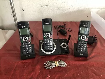 AT&T CL82319 Expandable Cordless Phone 3 Handsets Speakerphone Answering Tested • $12