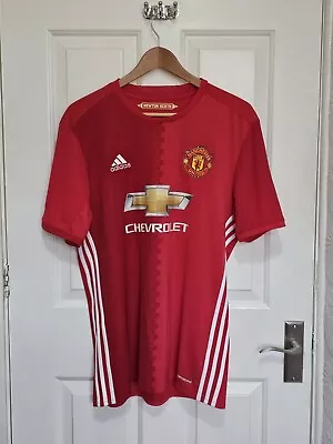 Adidas Manchester United 2016/17 Home Shirt W/ Ibrahimovic Print Red Large (L) • £34.99