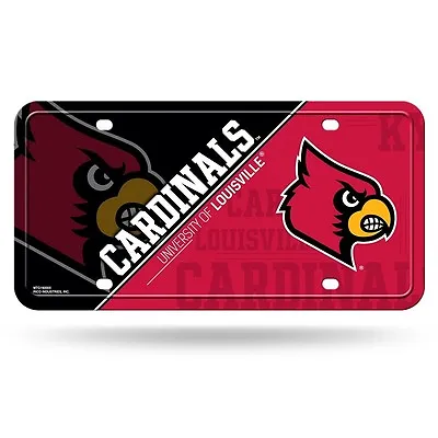 Louisville Cardinals Split Design Metal License Plate Tag • $10.99