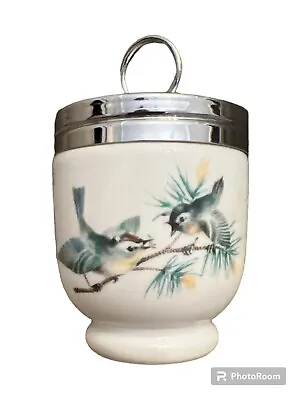 Royal Worcester Vintage Porcelain Egg Coddler Wren Birds England • $14.85