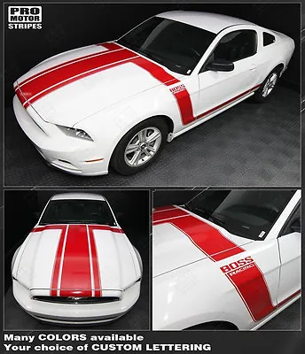 Ford Mustang 2013-2014 BOSS 302 Style Hood & Side Stripes Decals (Choose Color) • $119