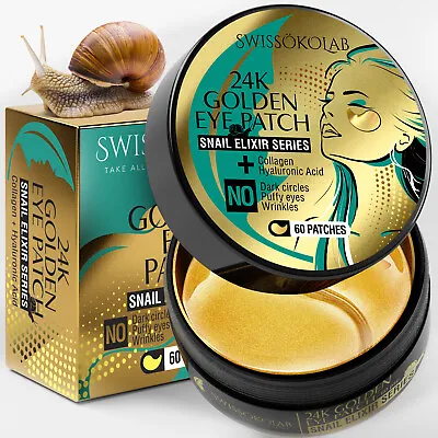 Snail Under Eye Patches 24 K Gold Eye Mask Collagen Eye Pads Anti Dark Circle  • $14.99