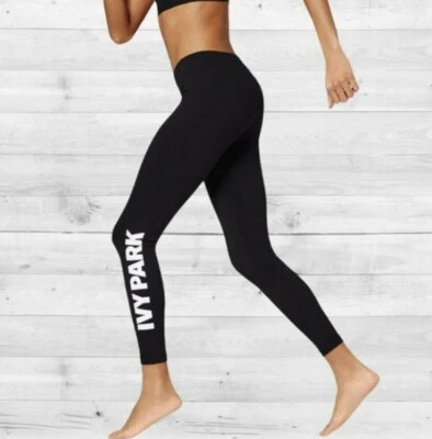 $24 • Buy Ivy Park Full Length Black Leggings Size S Activewear