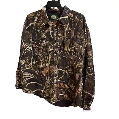 CABELAS Size 2XL Mens Jacket Camouflage Advantage Max 4 Jacket Lined Shacket • $36