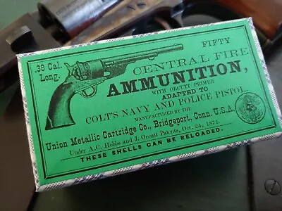 Reproduction Vintage Early UMC .38 Colt Cartridge Box • $15.95