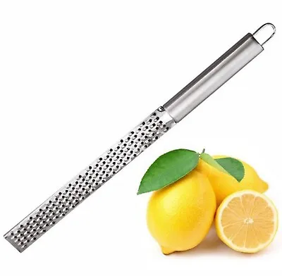 20cm Long Grater Cheese Lemon Zester Carrot Orange Parmesan Nut Spice S/Steel • £3.29