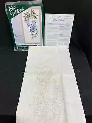 Elsa Williams Cascading Wisteria Crewel Canvas W Instructions No Floss 10 X20  • $19.99