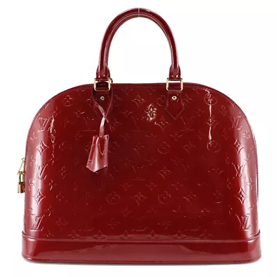 LOUIS VUITTON Alma GM Handbag M93596 Pomdamul Red Vernis Women • $1234