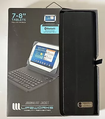 LifeWorks 7-8  Tablet Keyboard Folding Case Journalist Jacket • $24.95