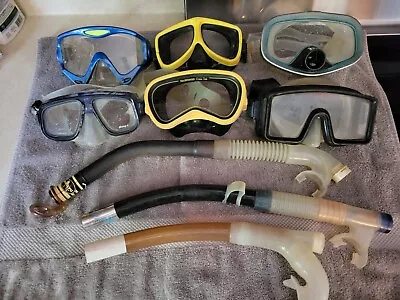 6 Scuba Masks And Hoses Lot Dacor Healthways Diving Star • $43