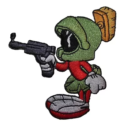 Looney Tunes Marvin The Martian W/ Gun Iron-on/Sew-on Embroidered PATCH • $4.99