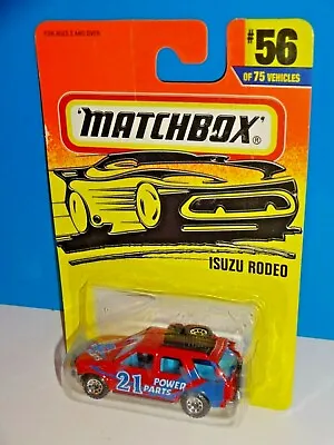 Matchbox 1997 Release #56 Isuzu Rodeo Red #21 Power Parts Tampos • $6