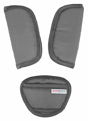 £3.99 • Buy 3PC Baby Stroller Car Seat Strap Covers&Crotch Universal Grey