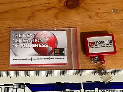 NOS EMD Electro Motive GM General Motors Locomotives Progress Rail Lanyard & USB • $28.55