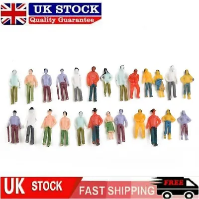 £7.26 • Buy 25/100x Scale 1:75 Model Railway Painted Train Street Figures People 00 Gauge
