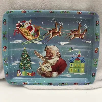 Vintage Daher Decorated Ware Small Christmas Santa Tray Made In England • $19.99