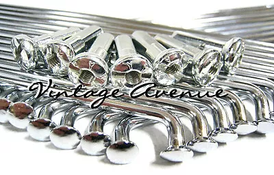 Bultaco Metralla Model 8 Front Chrome Spoke Set W/ Nipple 36pcs (a) • $50.82