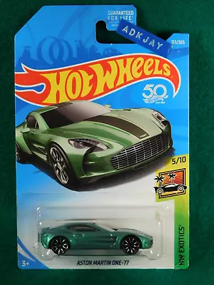 2018 Hot Wheels ~ HW EXOTICS #5/10 ~ Aston Martin One-77 • $1.45