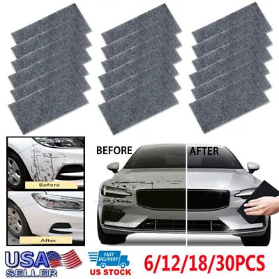 30/18 Pcs Nano Sparkle Cloth For Car Scratches Nano Magic Cloth Scratch Remover! • $8.89