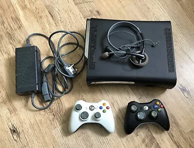 Xbox 360 Console With 2 Wireless Controllers & Headset With Mic • £40