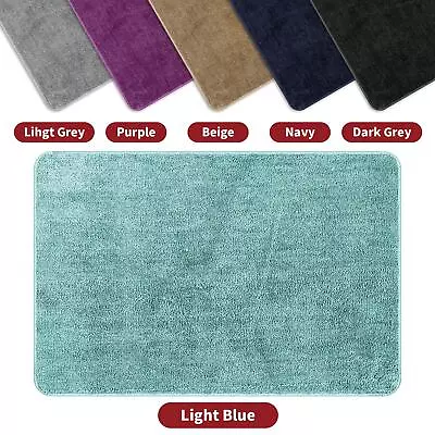 Vinsani Bath Mat Non Slip Bathroom Mat Soft Fluffy Microfiber Washable Rug • £9.99