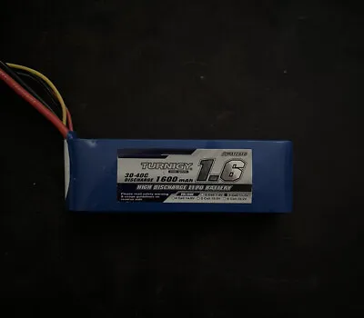 Turnigy 1600mAh 3S 30-40C Lipo Battery Pack 3 Cell 11.1v • £17