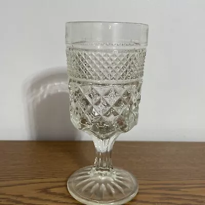 Vintage Anchor Hocking Glassware Large 6 1/2  Wexford Water Goblet Clear Glass • $6.99