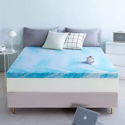 Full Mattress Topper 2 Inch Memory Foam Mattress Topper With Cooling Gel Infusio • $86.72