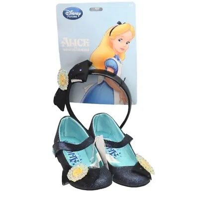 Disney Store Alice In Wonderland Shoes And Headband Girls Size 11/12 Lot • $19.99