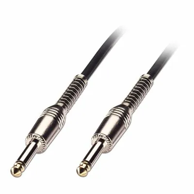 LINDY 6m Guitar Amp Lead - 1/4 Inch Jack To 1/4 Inch Straight Jack. Black • £5.99