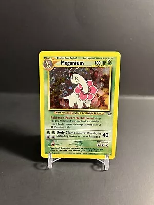 Pokémon TCG Meganium 10/111 Neo Genesis Unlimited Holo Rare *Swirl* MP • $35