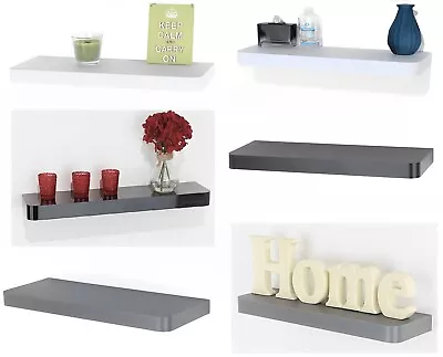 Floating Wooden Wall Shelves Home Decoration Display Unit TV Radiator Shelf • £12.45