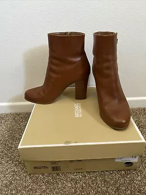 Michael Kors Women’s Frenchie Bootie Size 7.  Color: Luggage • $49.99