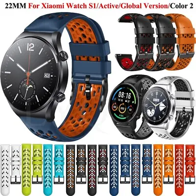 $7.02 • Buy 22mm Silicone Strap For Xiaomi Watch S1 Global Band Mi Watch S1 Active Color 2