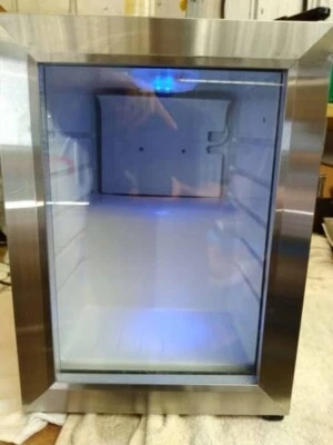 $30 • Buy Fridge Milk Glass Door Display Bar Mini Blue Light Works Well.