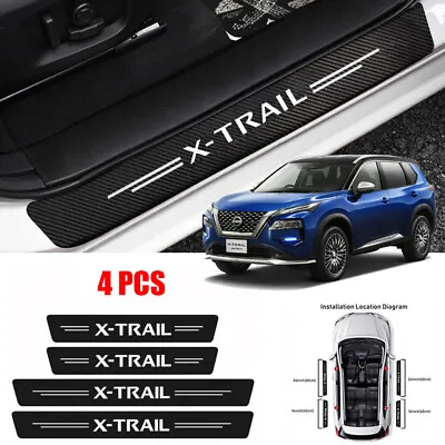 4pcs For Nissan X-TRAIL Accessories Car Door Sill Protector Guard Step Stickers • $19.99