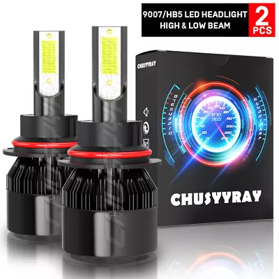 9007 LED Headlight Bulbs Hi Lo Beam WHITE For Dodge Ram 1500 2500 3500 2002-2005 • $19.99