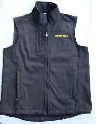 Continental Black Gold Microfiber Vest Size Medium Zip Front Drawstring Waist.   • $24