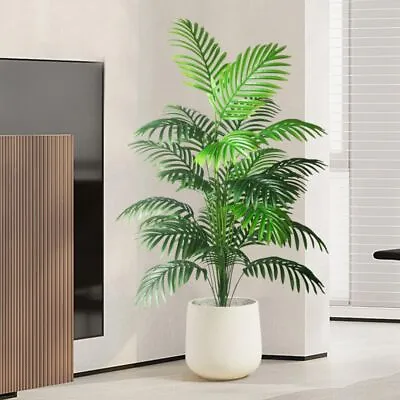 Large Artificial Palm Tree Tall Fake Plants Tropical Plastic Leaves Home Decors. • £7.09