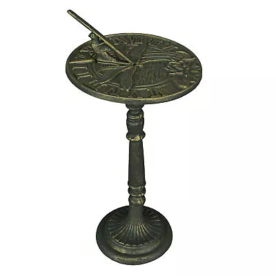 21 Inch Cast Iron Verdigris Dragonfly Sundial Outdoor Home Garden Decor Yard Art • £77.09