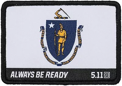 5.11 Tactical Massachusetts Flag Patch Hook Back Easy Attachment Style 81217 • $5